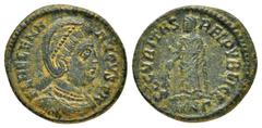 Roman Imperial Coins HELENA.(324-329).Antioch.Follis. Obv : FL HELENA AVGVSTA. Diademed and mantled bust right. Rev : SECVRITAS REI PVBLICE SMANTB. Securitas standing left with branch. RIC 82. Conditi