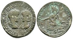 Roman Provincial Coins MESOPOTAMIA. Singara. Gordian III with Tranquillina.(238-244). Ae. Obv : AVTOK K M AN ΓOPΔIANON CAB TPANKVIΛΛAN CEB. Laureate, draped and cuirassed bust of Gordian and draped bu