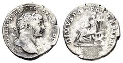 Roman Imperial Coins TRAJAN with TRAJAN PATER.(98-117).Rome.Denarius. Obv : IMP TRAIANO AVG GER DAC P M TR P COS VI P P. Laureate bust of Trajan right, with slight drapery. Rev : DIVVS PATER TRAIAN. M