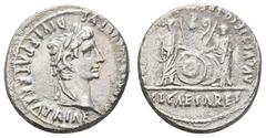 Antiquity Antike Römer Münzen Römische Kaiserzeit Augustus, 27 v. Chr.-14 n. Chr., Denar (3,80g), Lugdunum. Av: Kopf nach rechts, darum Umschrift. Rev: Gaius und Lucius Caesar, darum Umschrift. RIC 20