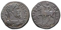 Antiquity Antike Römer Münzen der Römischen Provinzen Thrakien, Philippopolis, Æ (14,43g), Septimius Severus, 193-211. Av: Büste nach rechts, darum Umschrift. Rev: Kaiser zu Pferd nach links, darum Um