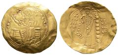 Antiquity Antike Byzanz Alexius I. Comnenus, Hyperpyron (3,88g), 1081-1118, Konstantinopel. Av: Thronender Christus von vorn. Rev: Stehender Kaiser von vorn mit Labarum und Kreuzglobus, darüber Manus 