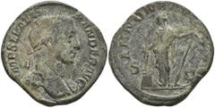 Antike Münzen Antike Römer Münzen Römische Kaiserzeit Severus Alexander, 231, Sesterz (17,49 g), Rom. Av.: Büste des Severus Alexander mit Lorbeerkranz nach rechts, in Umschrift: "IMP SEV ALEXANDER AV