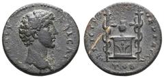 Ancient Coins Antike Römer Münzen der Römischen Provinzen Mysien, Pergamon, Æ (10,17g), Marcus Aurelius, 147-161. Av: Büste nach rechts, darum Umschrift. Rev: Altar, daneben zwei Fackeln. RPC 3202, We