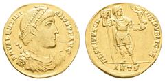Ancient Coins Antike Byzanz Valentinianus I., 367, Solidus (4,90 g), Antiochia. Av.: Drapierte und kürassierte Büste mit Perlendiadem nach rechts, in Umschrift: D N VALENTINI-ANVS P F AVG. Rev.: Der K