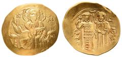 Ancient Coins Antike Byzanz Johannes III., 1222-1254, Hyperpyron (4,49g), Gold, Magnesia. Av: Thronender Christus von vorn. Rev: Von Jungfrau Maria bekrönter, stehender Johannes von vorn. Sear 2073, v