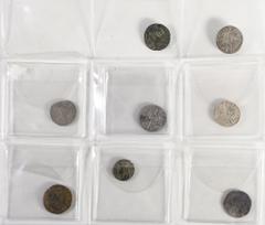 Sammlungen und Nachlässe Sammlungen Ausland Sammlungen und Nachlässe Sammlungen Ausland MITTELALTER und ANTIKE im Kleinkonvolut auf einer Folie, insgesamt 8 Stück, davon 5 mittelalterliche, hier u.a. 