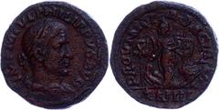 Ancient Coins Münzen der Römischen Provinzen Dakien, Sarmizegetusa, Sesterz (14,86g), 244-249, Philippus I. Arabs. Av: Büste nach rechts, darum Umschrift. Rev: sehende Dacia nach links, daneben Adler 