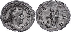 Ancient Coins Münzen Römische Kaiserzeit Philippus I. Arabs, 244-249, Antoninian (3,42g), Rom. Av: Kopf nach rechts, darum Umschrift. Rev: Stehende Annona mit Füllhorn und Ähren nach links, darum Umsc