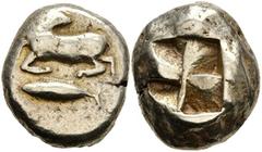 Ancient Coins Mysia Kyzikos, Elektron Stater (16,06g), ca. 500-450 v. Chr. Av: Widder auf Thunfisch. Rev: Quadratum incusum. SNG von Aulock 1190, ss. Aus einer rheinischen Privatsammlung. Los 169 der 