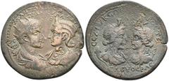Ancient Coins Münzen der Römischen Provinzen Kilikien, Seleuceia ad Calycadnum, Æ (23,56g), Gordianus III. und Tranquillina, 238-244. Av: Die Büsten des Gordianus und der Tranquillina einander gegenüb
