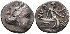 Ancient Coins Euboia Histiaea, Tetrobol (2,13g), ca. ca. 3. Jh.-146 v. Chr.. Av: Meandenkopf nach rechts. Rev: Sitzende Nymphe Histiaea auf Schiff nach rechts. SNG Cop. 527 var., ss. Euboea Histiaea, 