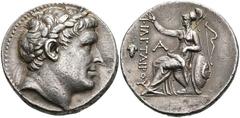 Ancient Coins Mysia Pergamon, Tetradrachme (17,02g), Attalos I., 241-197 v. Chr. Av: Kpf des Philetairos nach rechts. Rev: Thronende Athena mit Lanze und Lorbeerkranz über Name nach links. SNG von Aul