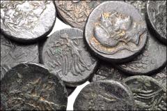 GREEK. Black Sea Region. Lot of Twenty-five (25) Æ. Includes: PONTOS, Amisos. Aegis / Nike advancing right (14 coins) // Head of Ares / Sword in sheath (2 coins) // Komana. Aegis / Nike advancing righ