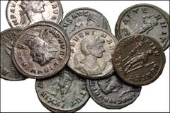 ROMAN. Imperial. Lot of Nine (9) Antoniniani. Includes: Aurelian (3) // Severina // Probus // Carinus, as Caesar // Carinus // Numerian, as Caesar // Numerian. Near VF-VF, green/brown surfaces, some w