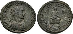 Roman Provincial CILICIA, Mallus. Herennius Etruscus. As Caesar, AD 249-251. Æ (31mm, 16.09 g, 12h). Radiate, draped, and cuirassed bust right, seen from the front / Tyche seated left, flanked by two 