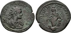Roman Provincial CILICIA, Pompeiopolis. Gordian III. AD 238-244. Æ Hexassarion (32mm, 14.92 g, 1h). Dated CY 306 (AD 240/1). Radiate and cuirassed bust right, seen from the front, with gorgoneion on b