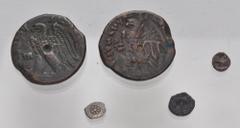 Large Lots GREEK. Miscellaneous. Lot of five (5) silver and bronze issues. Includes: IONIA, Erythrai. AR Hemiobol (2) // WESTERN ASIA MINOR, Uncertain. AR Hemiobol // PTOLEMAIC KINGS of EGYPT, Ptolemy