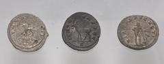 Large Lots ROMAN. Imperial. Lot of three (3) Antoniniani of Gallienus and Salonina. Includes: Gallienus. Antioch mint. 7th emission, AD 263. RIC V 672; MIR 36, 1615b; RSC 1321; Cunetio 1886 // Gallien