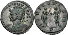 Aurelian. AD 270-275. Antoninianus (20mm, 3.51 g, 6h). Serdica mint, 1st officina. 2nd emission, mid-late AD 271. Radiate, helmeted, and cuirassed bust left, holding shield and spear over shoulder / A