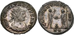 Tacitus. AD 275-276. Double Antoninianus (22mm, 3.80 g, 5h). Antioch mint, 4th officina. 3rd emission, early-mid AD 276. IMP C M CL TACITVS AVG, radiate, draped, and cuirassed bust right / CLEMENTIA T