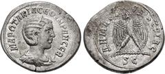 Roman Provincial SELEUCIS and PIERIA, Antioch. Otacilia Severa. Augusta, AD 244-249. BI Tetradrachm (29mm, 11.61 g, 12h). Struck AD 244. Draped bust right, wearing stephane, set on crescent / Eagle st