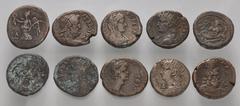 Large Lots ROMAN. Provincial. Lot of ten (10) Alexandrian Tetradrachms. Includes: various rulers and types. Fair - Near VF. LOT SOLD AS IS, NO RETURNS. Ten (10) coins in lot.