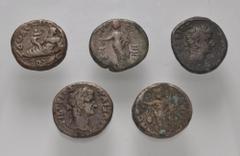 Large Lots ROMAN. Provincial. Lot of five (5) Alexandrian Tetradrachms. Includes: various rulers and types. Average Near VF. LOT SOLD AS IS, NO RETURNS. Five (5) coins in lot.