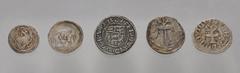 Large Lots WORLD. Hungary. Lot of five (5) silver issues. Includes: Stephan V. 1270-1272. AR Denier // Karoly Robert. 1308-1342. AR Parvus // AR Denar // Louis I. 1342-1348. AR Denar // Ferdinand I. 1