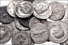 ROMAN. Imperial. Lot of nineteen (19) AR & Æ denominations. Includes: various rulers, denominations, and types. Overwhelming majority of lot is comprised of denarii (including 1 Æ denarius) of Elagaba