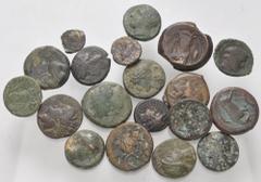 Large Lots GREEK. Magna Graecia & Sicily. Lot of twenty (20) Sicilian and Carthaginian bronze issues. Includes: assorted Sicilian and Carthaginian issues (17) // Cyprus, Paphos (1). Lot also includes 
