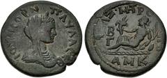 Roman Provincial CILICIA, Anazarbus. Julia Paula. Augusta, AD 219-220. Æ Diassarion (25mm, 9.38 g, 12h). Diademed, draped, and veiled bust right / River-god Pyramos reclining left, holding cornucopia 