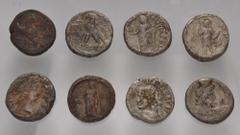 Large Lots ROMAN. Provincial. Lot of eight (8) Alexandrian BI Tetradrachms. Includes: various rulers, dates, and types. Average Fine. LOT SOLD AS IS, NO RETURNS. Eight (8) coins in lot.