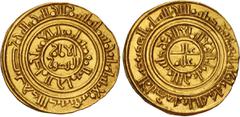 Fatimids Fatimids. al-Amir bi-Ahkam Allah. AH 495-524 / AD 1101-1130. AV Dinar (22.1mm, 4.44 g, 3h). 'Asqalan mint. Dated AH 503 (AD 1109/10). Obverse margin begins bismillah al-rahman al-rahim duriba