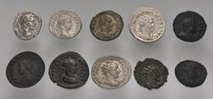 Large Lots ROMAN. Imperial. Lot of seventeen (17) mostly silver issues. Includes: Septimius Severus // Geta, as Caesar // Elagabalus // Severus Alexander // Maximinus I // Gordian III // Philip I // V
