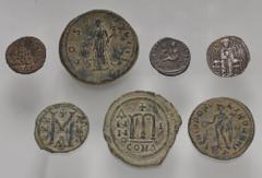 Large Lots MIXED. Roman Provincial - Byzantine. Lot of six (6) silver and bronze issues. Includes: Roman Provincial: Cappadocia, Caesarea-Eusebia. Caracalla. As Caesar // Roman Imperial: Antoninus Piu