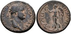 LYDIA, Thyateira. Domitian. AD 81-96. Æ (20mm, 4.25 g, 7h). Laureate head right / Nike standing left, holding wreath and palm. Imhoof-Blumer, Lydische -; RPC 942; BMC 70. VF, dark earthen brown patina