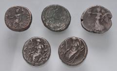 Large Lots ROMAN. Provincial. Lot of five (5) Alexandrian BI Tetradrachms. Includes: Vespasian // Hadrian (2) // Antoninius Pius (2). Some good types. Average Near VF. LOT SOLD AS IS, NO RETURNS. Five