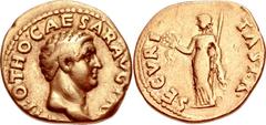 Otho. AD 69. AV Aureus (18mm, 7.10 g, 6h). Rome mint. Struck 15 January-9 March AD 69. IMP OTHO CAESAR AVG TR P, bare head right / SECVRITAS P R, Securitas standing left, holding wreath and scepter. R