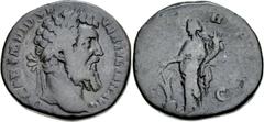 Didius Julianus. AD 193. Æ Sestertius (28mm, 15.21 g, 12h). Rome mint. Laureate head right / Fortuna standing left, holding cornucopia and rudder set on globe. RIC IV 15; Woodward, Didius , dies 4/B.H