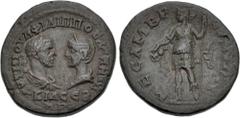 Roman Provincial THRACE, Mesembria. Philip I, with Otacilia Severa. AD 244-249. Æ (25mm, 11.00 g, 7h). Laureate, draped, and cuirassed bust of Philip right, seen from behind vis-á-vis draped bust of O