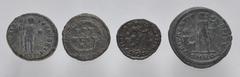 Large Lots ROMAN. Imperial. Lot of four (4) late bronze issues. Includes: Julian II // Gratian (2) // Honorius. Fine - Good VF. LOT SOLD AS IS, NO RETURNS. Four (4) coins in lot.