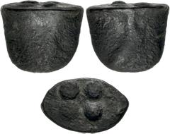 Greek SICILY, Akragas. Circa 440-430 BC. Cast Æ Trias – Tetronkion (18.5mm, 11.80 g). Eagle standing left / Crab. Four pellets (mark of value) on base. Westermark, Coinage 525A; CNS 1; HGC 2, 126. Dar
