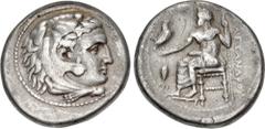 Greek KINGS of MACEDON. Philip III Arrhidaios. 323-317 BC. AR Tetradrachm (26mm, 16.88 g, 12h). In the name and types of Alexander III. Miletos mint. Struck under Asandros, circa 323-319 BC. Head of H