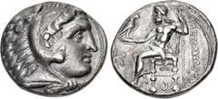 Greek KINGS of MACEDON. Antigonos I Monophthalmos. As Strategos of Asia, 320-306/5 BC, or King, 306/5-301 BC. AR Tetradrachm (27.5mm, 16.87 g, 1h). In the name and types of Alexander III. Kolophon min
