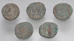 Large Lots ORIENTAL GREEK. Elymais. Lot of five (5) Kings of Elymais Æ tetradrachms. Includes: Various types. VF with earthen deposits. LOT SOLD AS IS, NO RETURNS. Five (5) coins in lot.