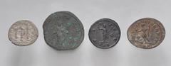 Large Lots ROMAN. Imperial. Lot of four (4) silver and bronze issues. Includes: Elagabalus. AR Denarius. RIC IV 78; Thirion 246; RSC 44 // Philip I. Æ Sestertius. RIC IV 168a; Banti 9 // Probus. Anton