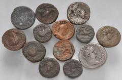 Large Lots ROMAN. Provincial. Lot of thirteen (13) Alexandrian provincial tetradrachms. Includes: various rulers, denominations, and types. Fine-Near VF. LOT SOLD AS IS, NO RETURNS. Thirteen (13) coin