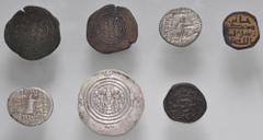 Large Lots MIXED. Oriental Greek - Islamic. Lot of seven (7) Parthian, Sasanian, and Islamic issues. Includes: Parthian, AR Drachm (2) // Sasanian, AR Drachm // Islamic, Æ (4). Fine-VF. LOT SOLD AS IS