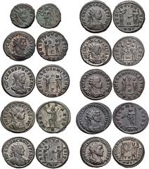 ROMAN. Imperial. Lot of Ten (10) Antoniniani from Tetricus to Diocletian. Includes: Tetricus. RIC V 140 // Probus. RIC V 731 // Probus. RIC V 908 // Tacitus. RIC V 145 // Carus. RIC V 106 (2) // Carus